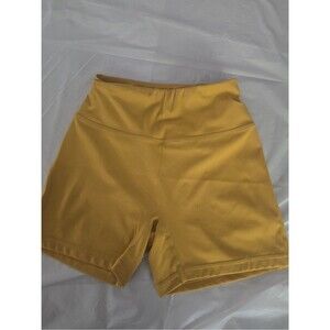 Alphalete High-Waist Yellow Athletic Shorts